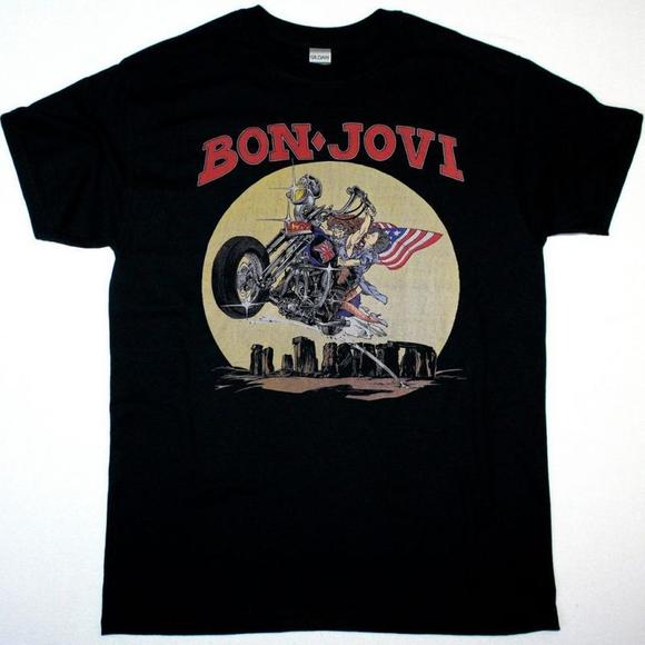 Bon Jovi Sworn To Fun Milton Keynes Concert New Black T Shirt - Picture 1 of 4